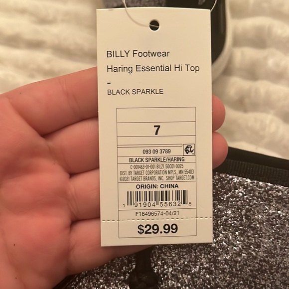 Black sparkle high top shoes - Picture 3 of 3